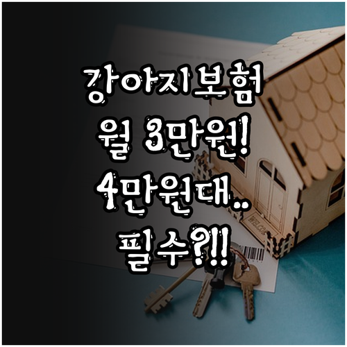 2026년 강아지 보험료 월 3만원부..