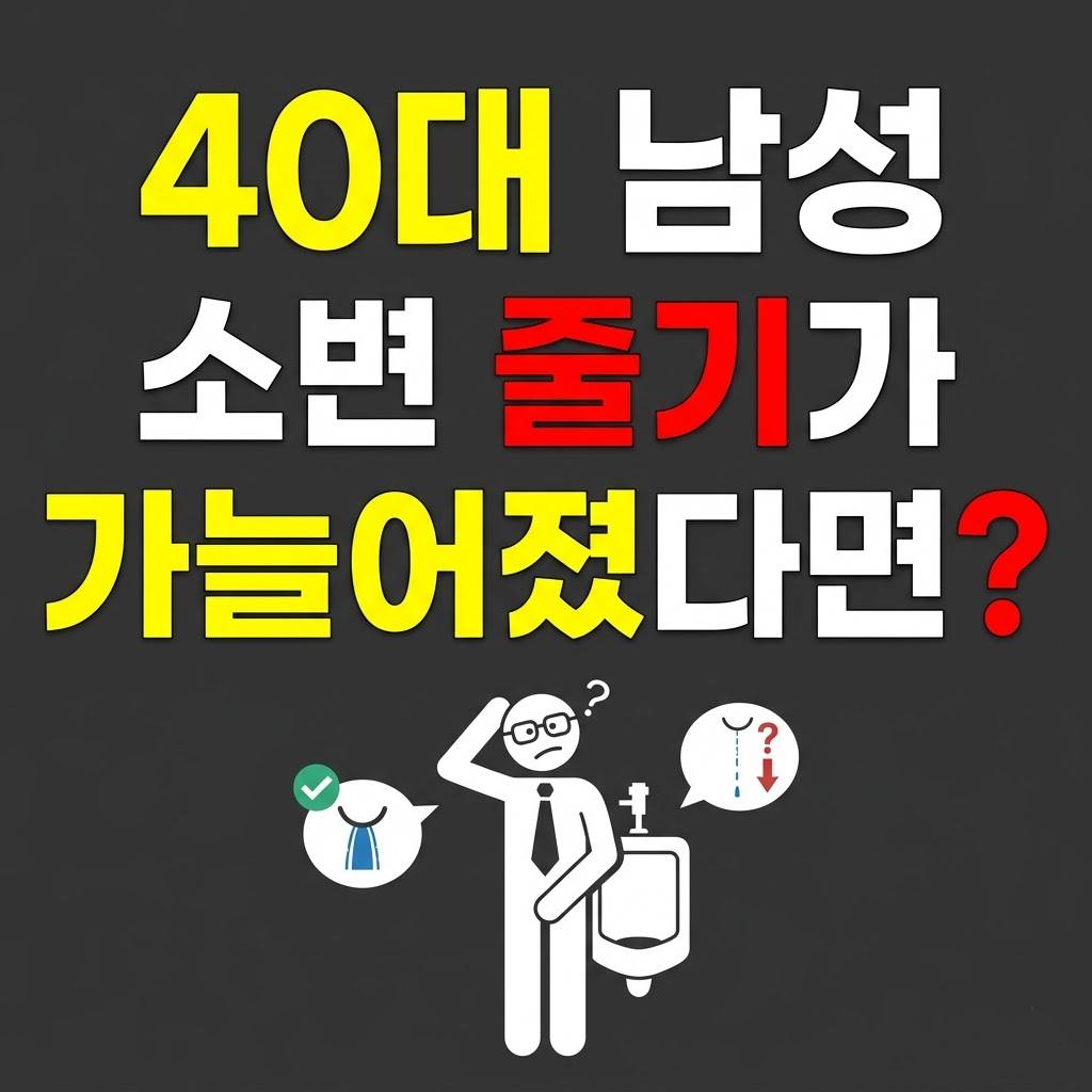 40대 남성 소변 줄기가 가늘어졌다면?