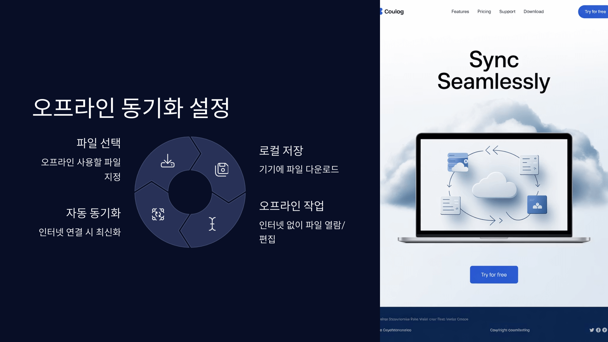 오프라인 동기화 설정