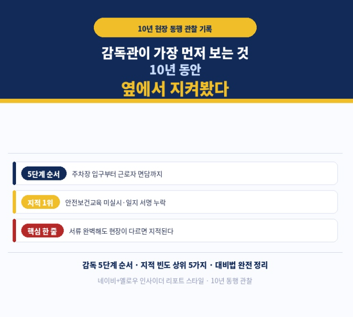 감독관이 가장 먼저 보는 것, 10년 동안 옆에서 지켜봤다
