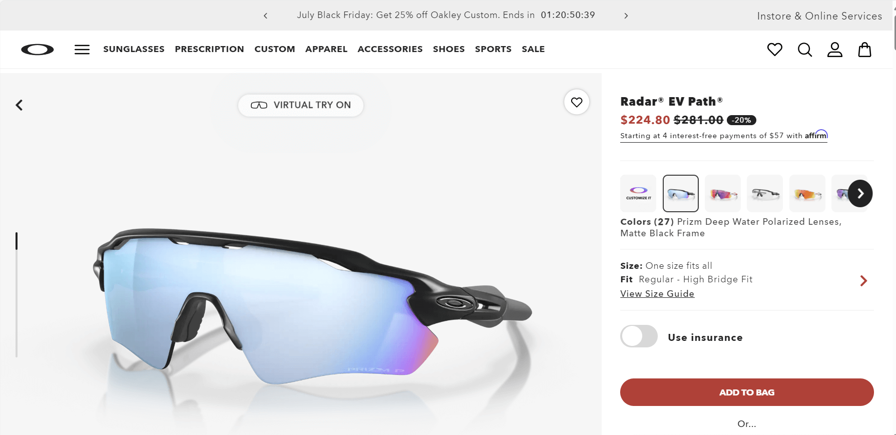 Oakley Radar EV Maui Jim