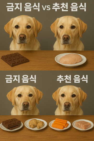 강아지 금지음식vs추천음식 관련 사진