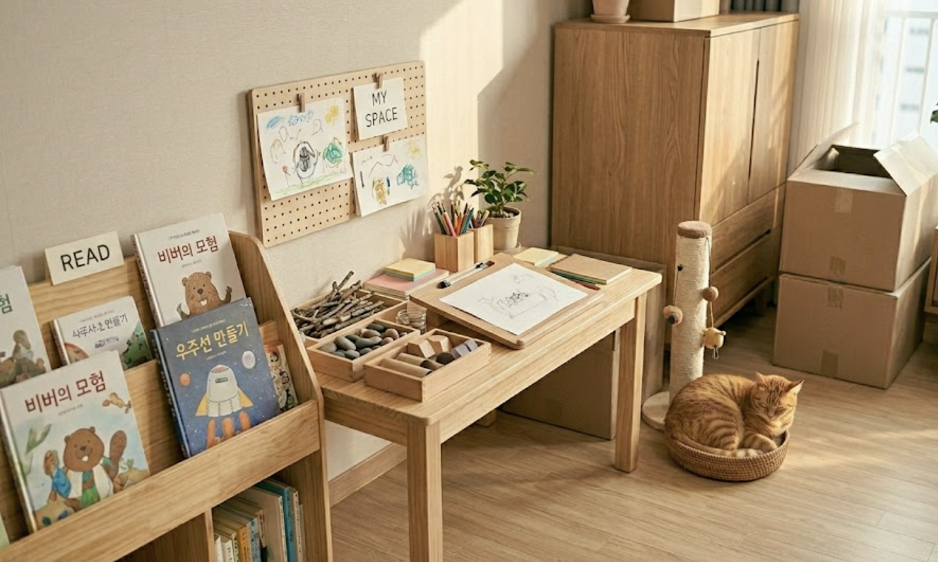 아이가 100가지 언어를 표현할 수 있도록 꾸민 아틀리에 예상도