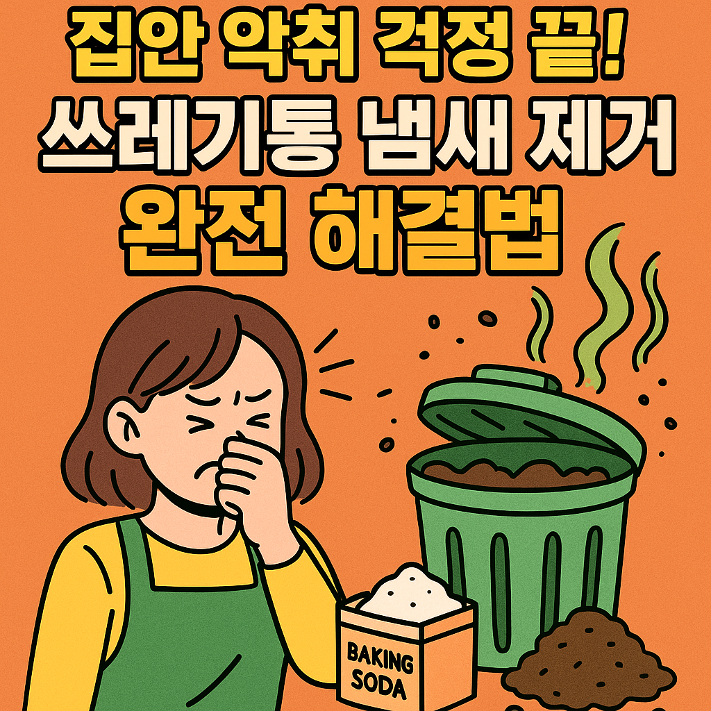 집안 악취 걱정 끝! 쓰레기통 냄새 제거 완전 해결법