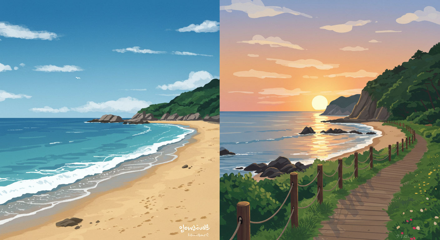 강릉 사기막 해변과 속초 영금정 숨은 산책로