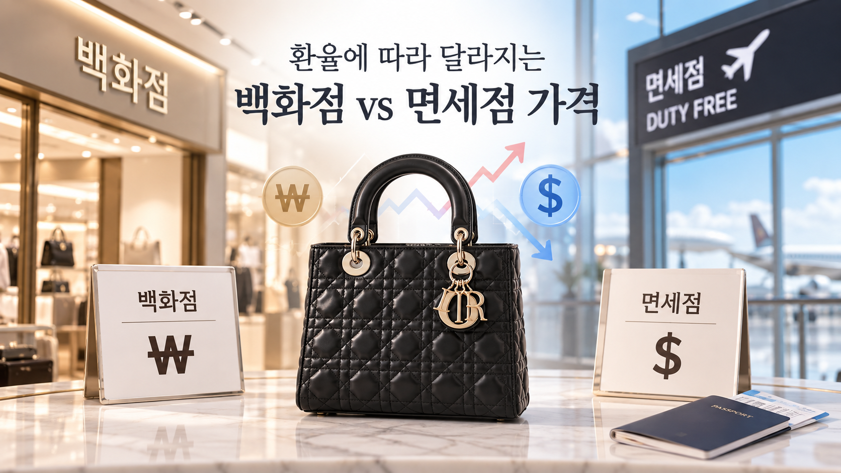 환율에 따라 달라지는 백화점 vs 면세점 가격 구조