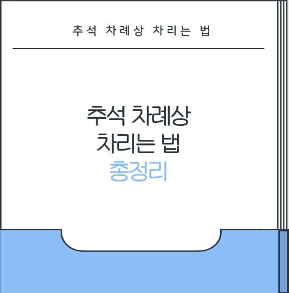 추석 차례상 차리는 법 총정리
