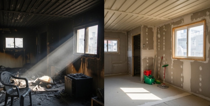 완주 화재 청소 전문