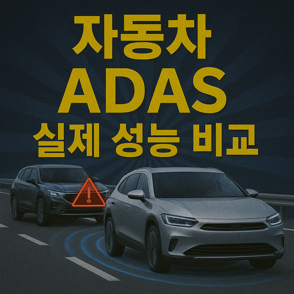 자동차 ADAS 실제 성능 비교 자동 긴급제동 보행자 인식 자율주행 안전 블로그 썸네일