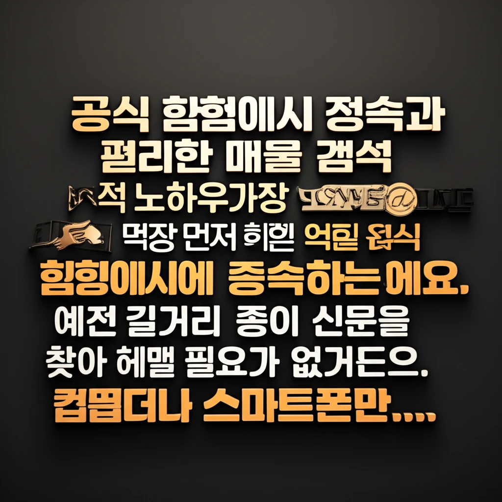 구미 교차로 부동산 매물 등록 절차 ..