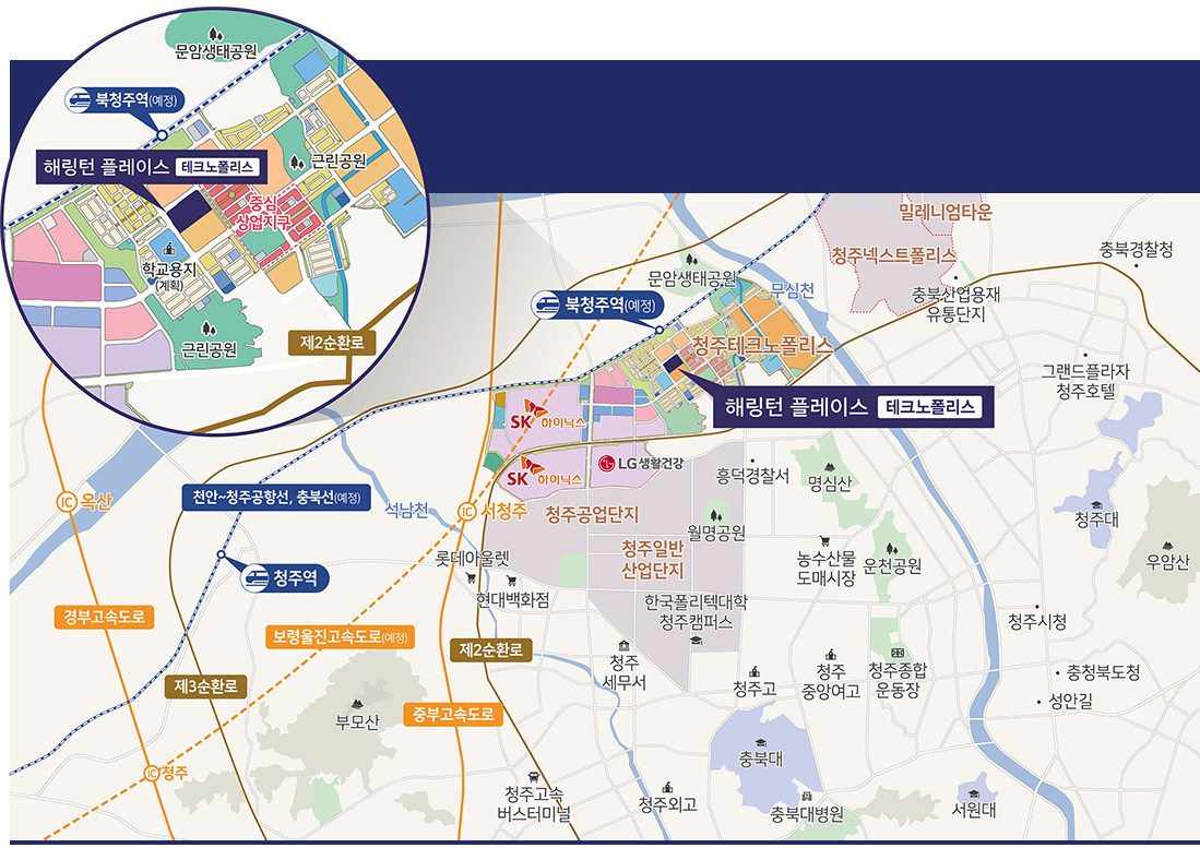 해링턴 플레이스 테크노폴리스 입지환경