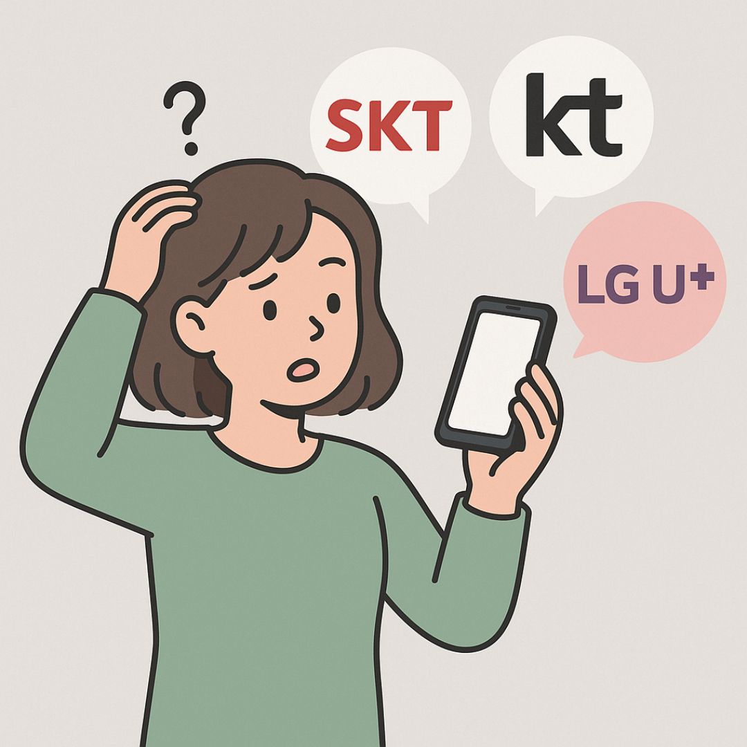 어떤 통신사를 이용하고 있는지 기억나지 않는 아이