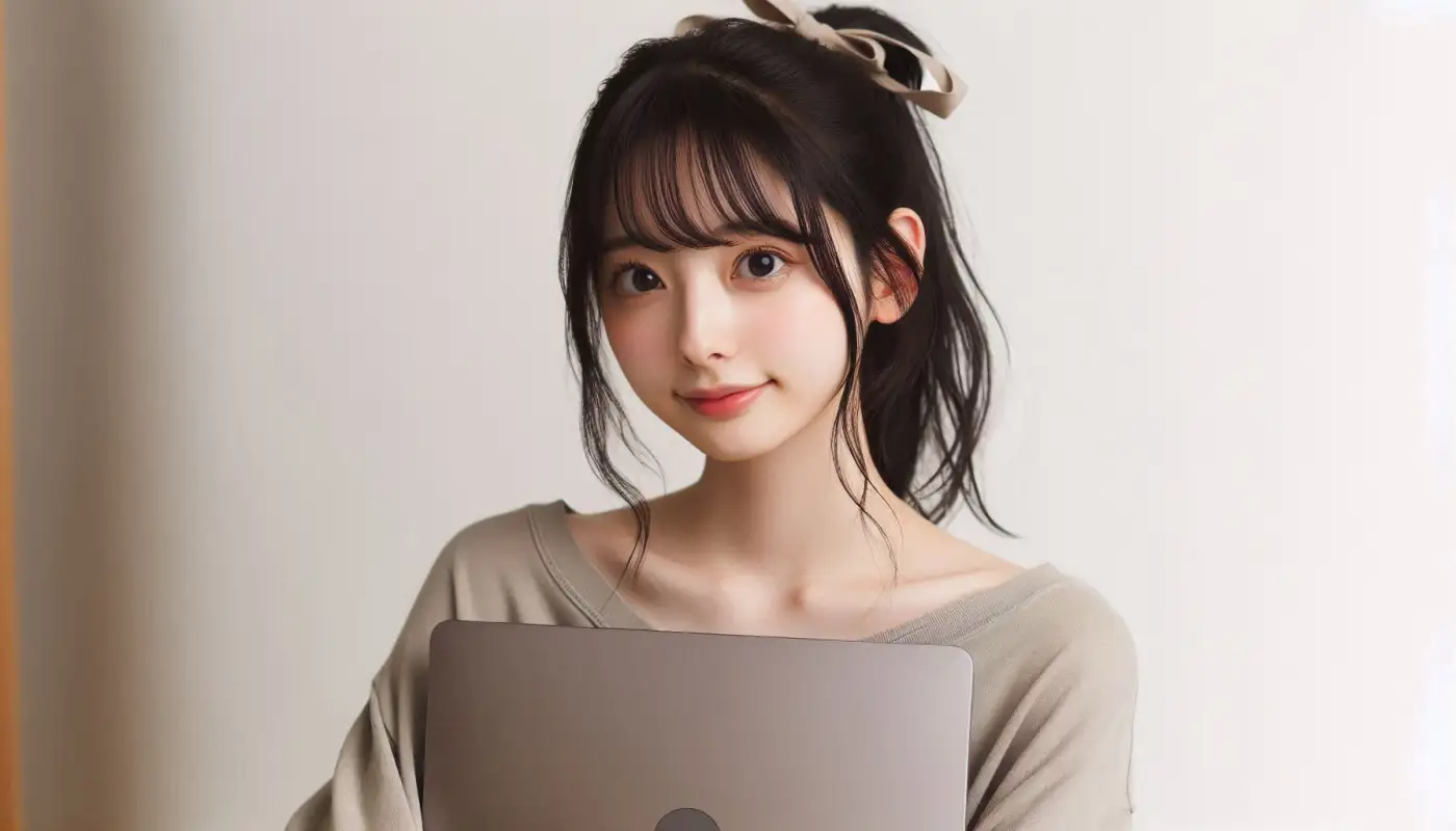 케이뱅크-보물지도-공유-방법을-알아보는-여성의-모습