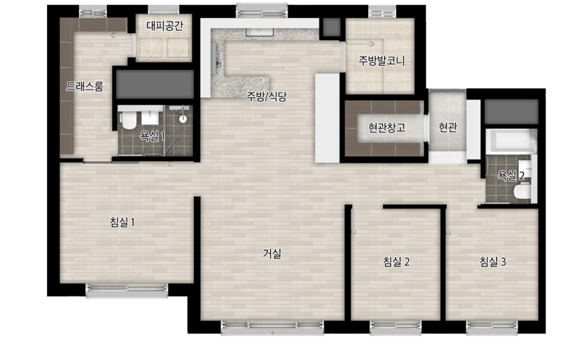 두산위브 트레지움 월산 평면도 74