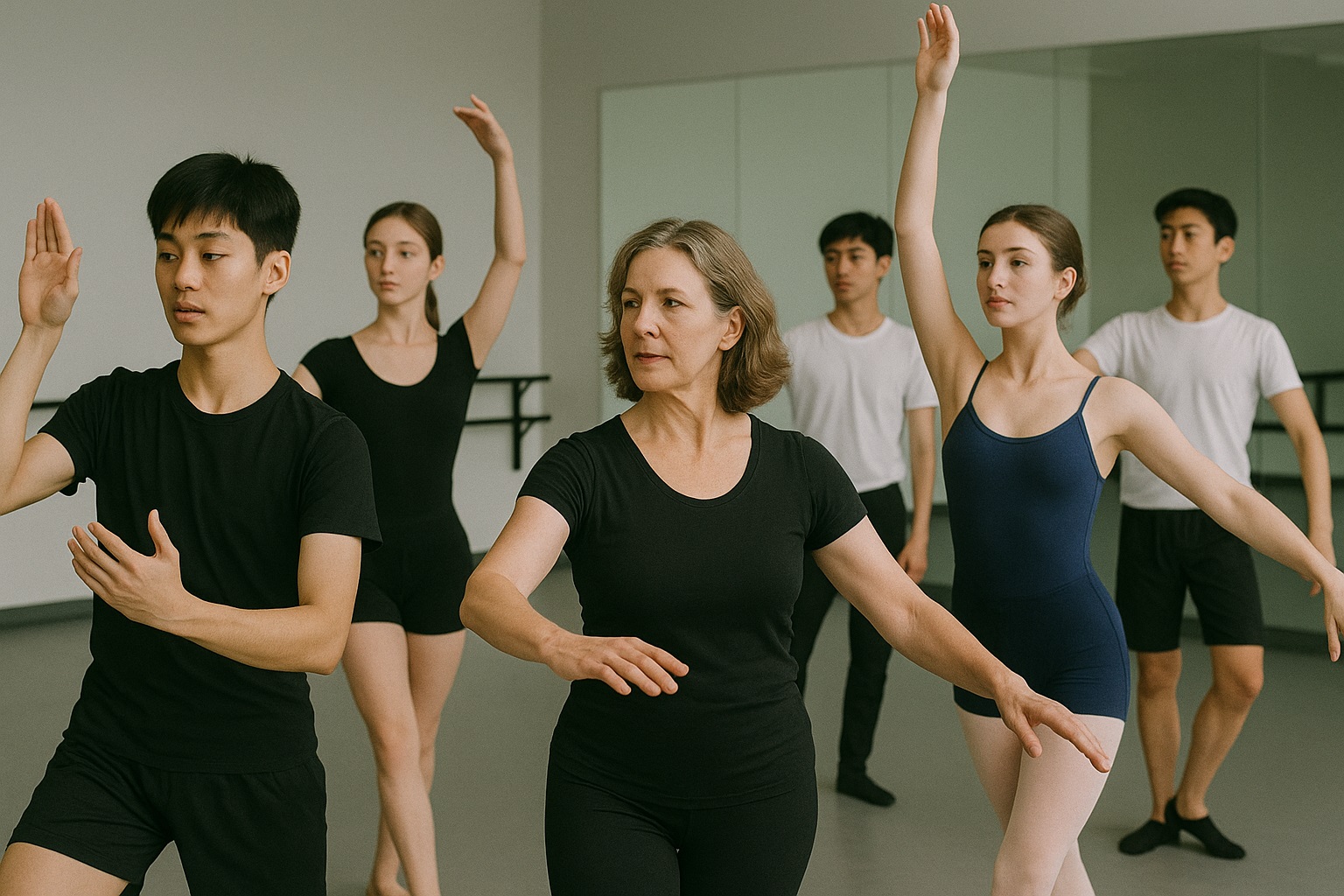 현대무용 테크닉 훈련 사진