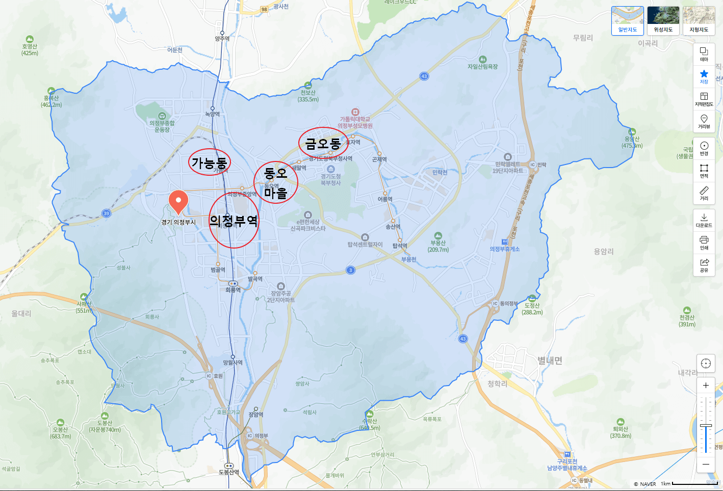 대리운전 추천 지역 리스트 - 경기도 의정부편