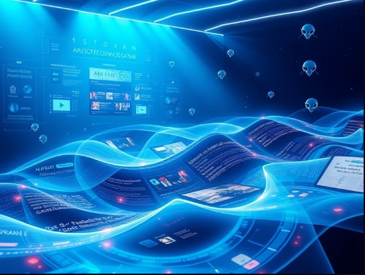 AI 개인화 콘셉트를 보여주는 미래적인 인터페이스
