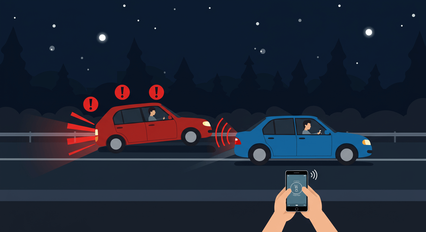 도로 위 보복운전과 고의 접촉사고 유도