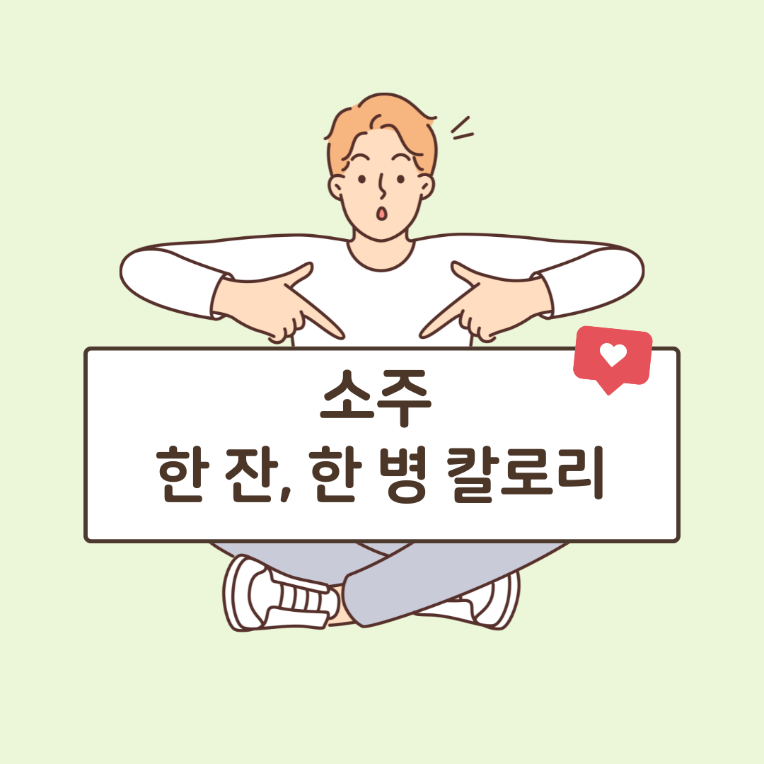 소주 한 잔, 한 병의 칼로리 자세히 알아보기