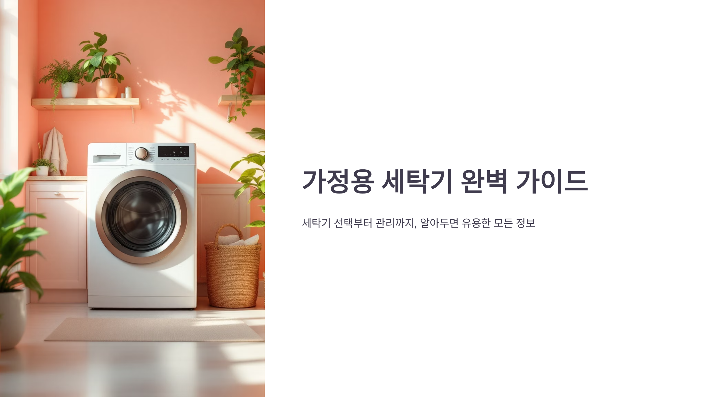 세탁기 선택과 관리의 완벽 가이드