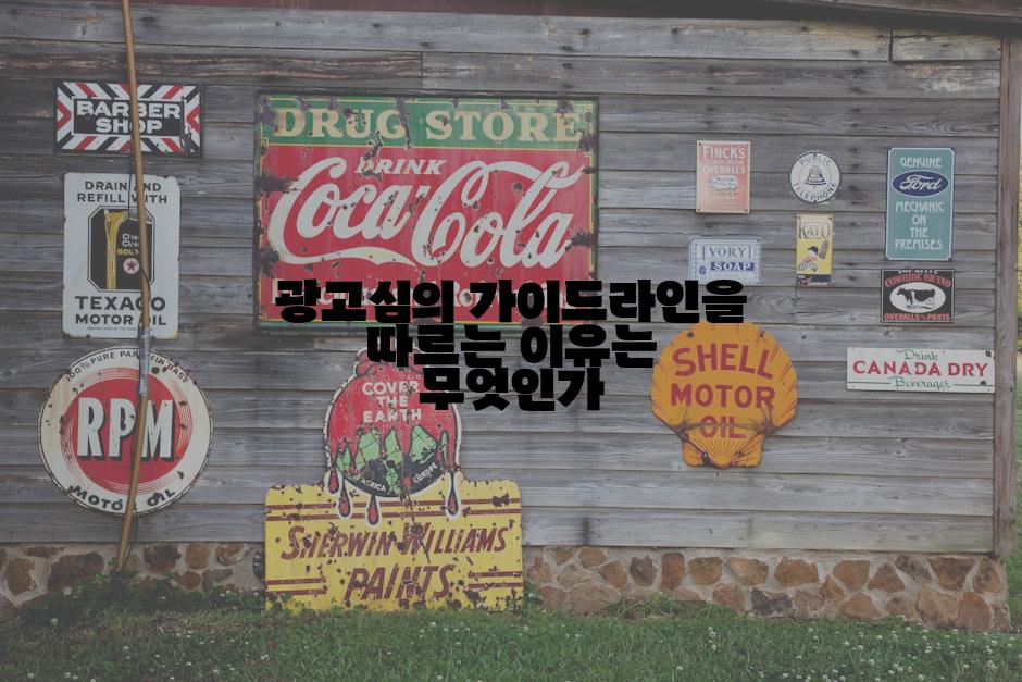 광고심의 가이드라인을 따르는 이유는 무엇인가