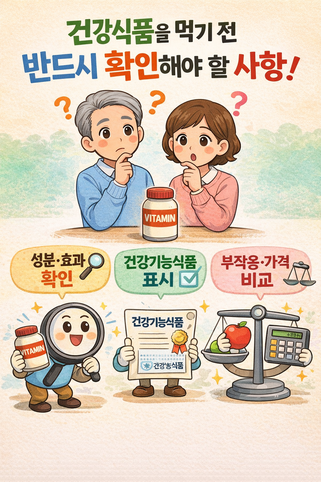 건강식품을 먹기 전 반드시 확인해야 할 사항