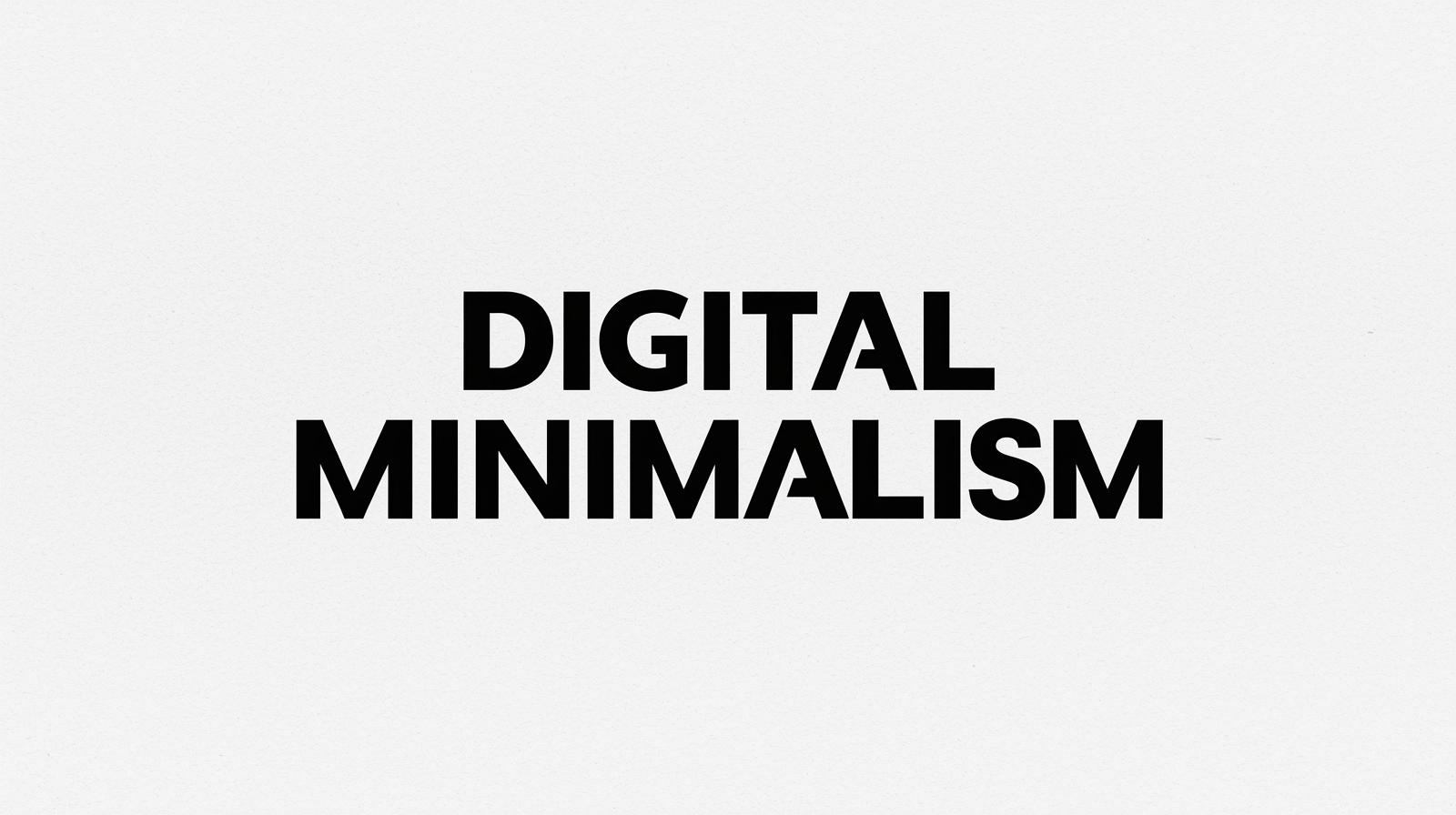 디지털 최소주의(Digital Minimalism)