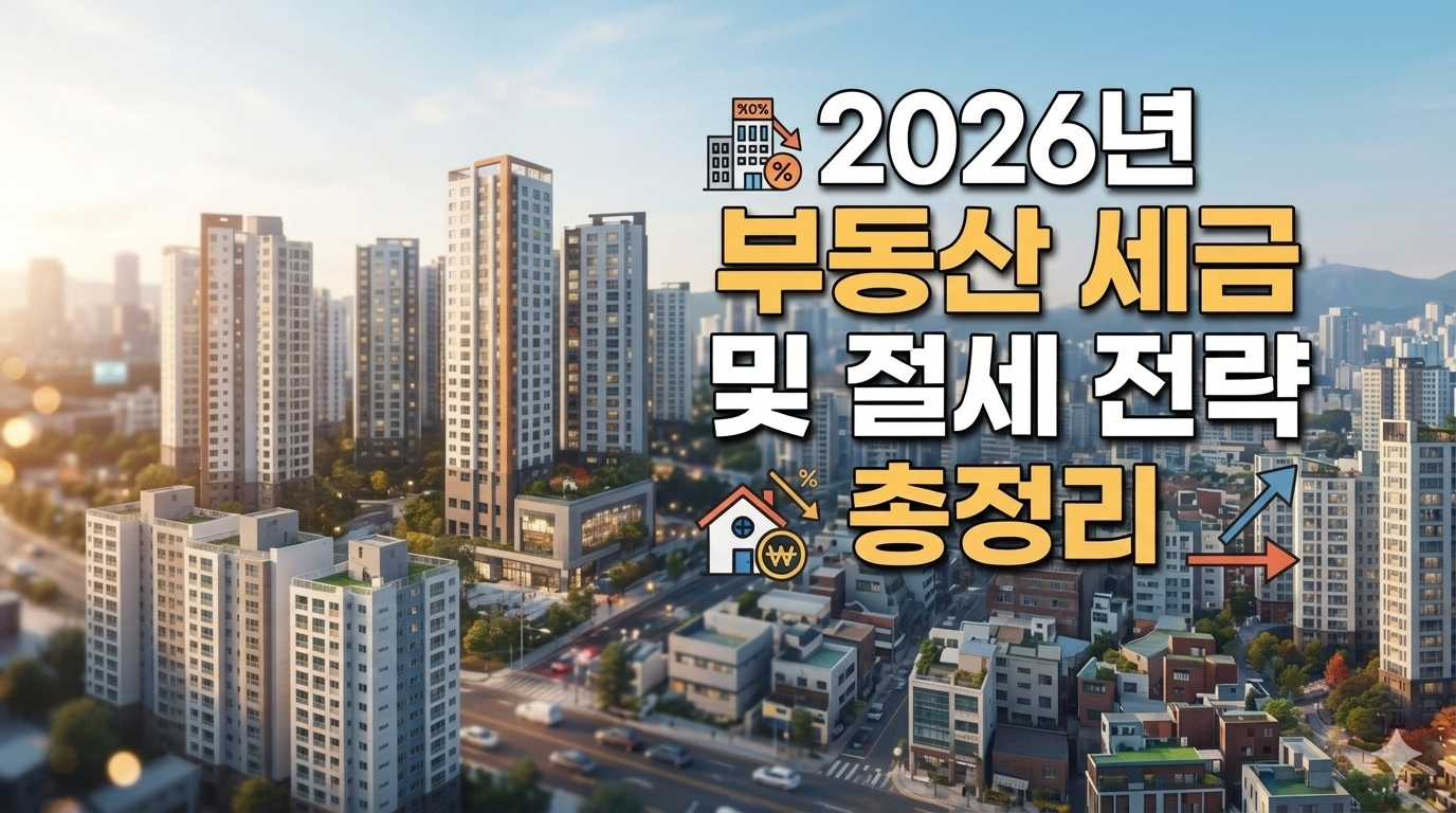 2026년 부동산 세금 및 절세 전략 총정리 취득세 종부세 양도소득세 보유세 가이드