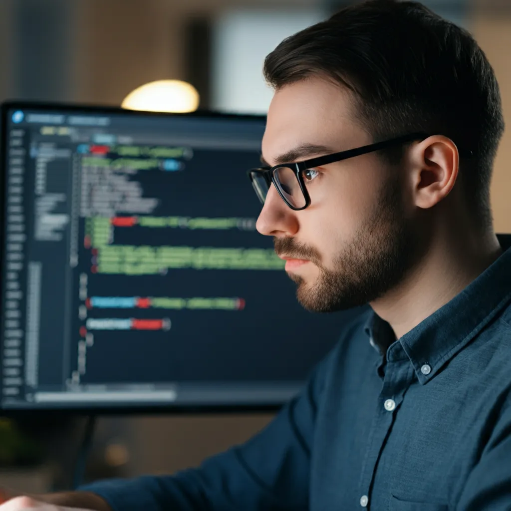 파이썬을 하고 있는 남자