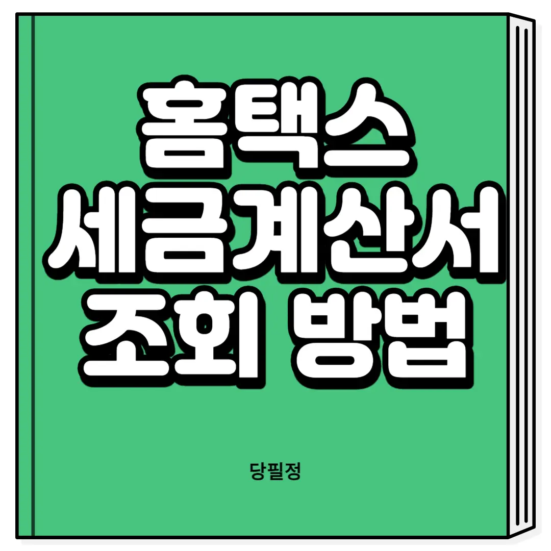 홈택스 세금계산서 조회