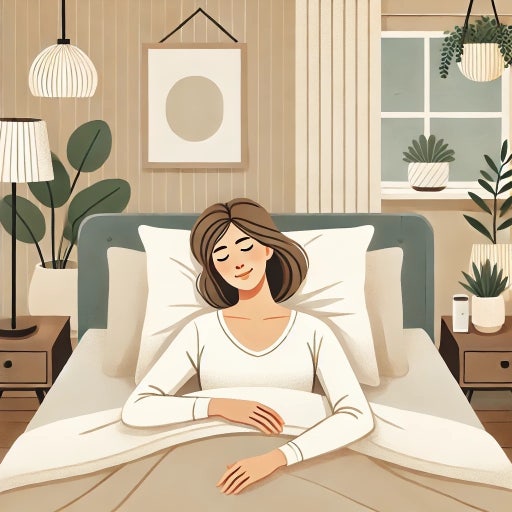 숙면 하는 여성의 이미지