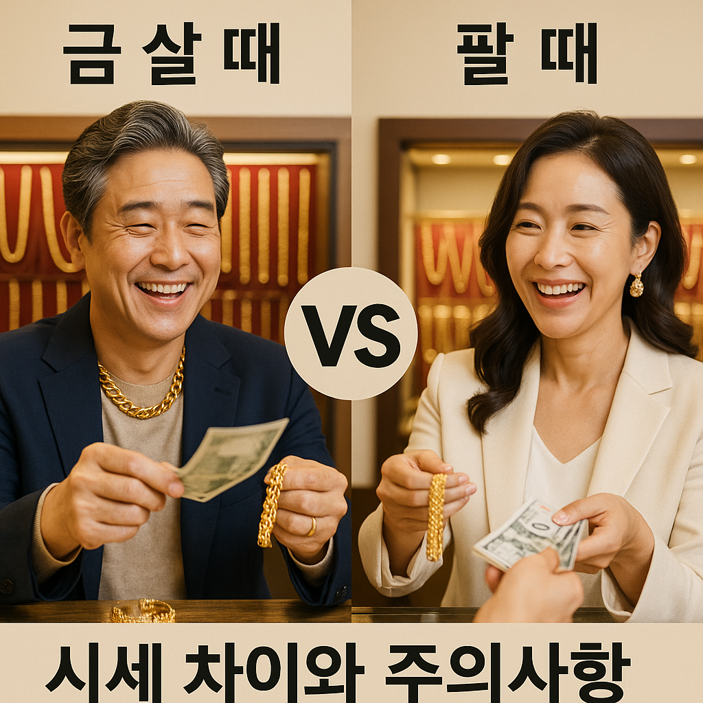 금 살 때 vs 팔 때 시세 차이와 주의사항