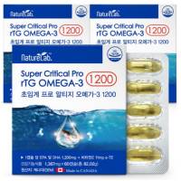 캐나다 알티지 오메가3 1200 저온초임계추출 EPA DHA rTG 오메가3 비타민E 함유 영양제, 60정, 3개