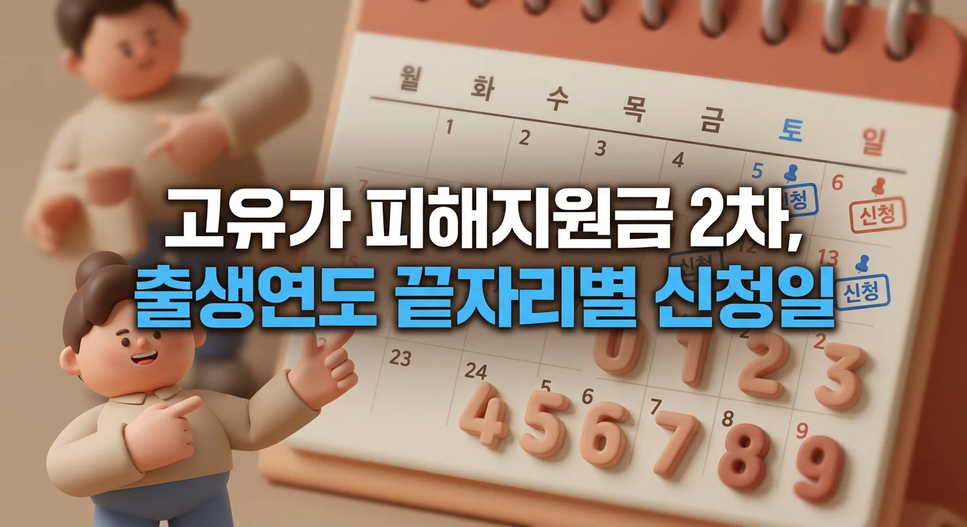 고유가 피해지원금 2차, 출생연도 끝자리별 신청일