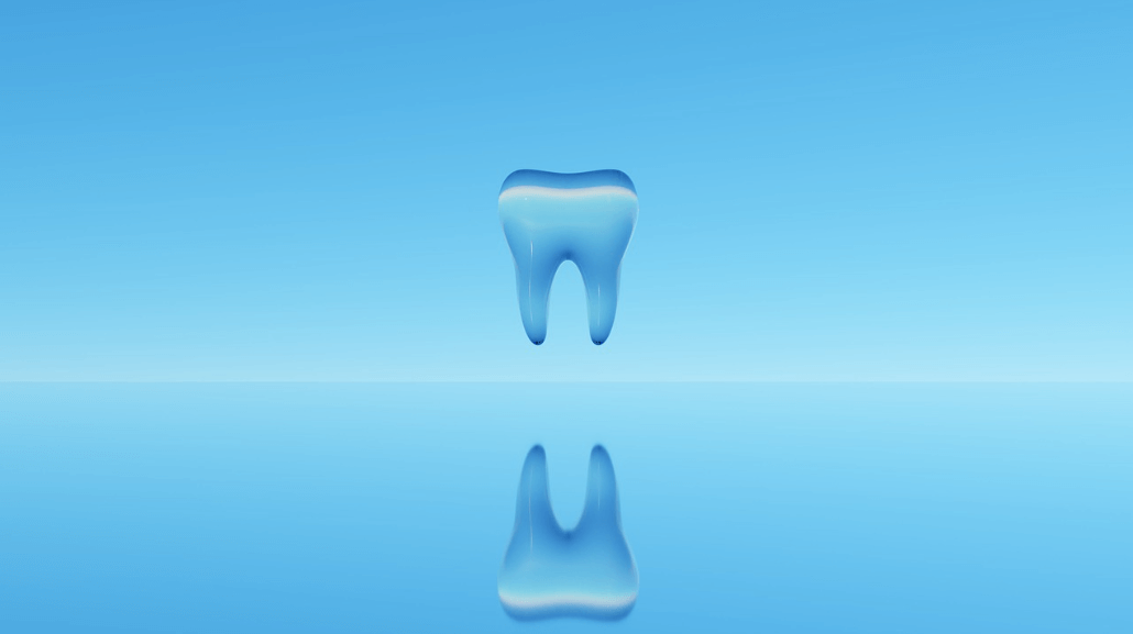 물 위에 떠 있는 이빨을 형상화