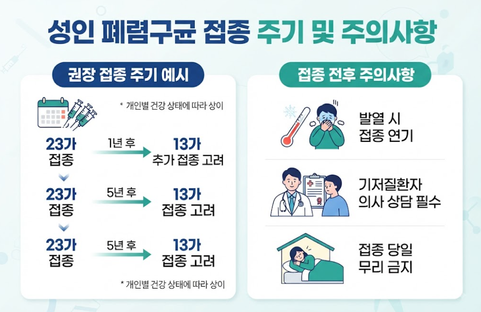 폐렴구균예방접종가격 병원별 보건소
