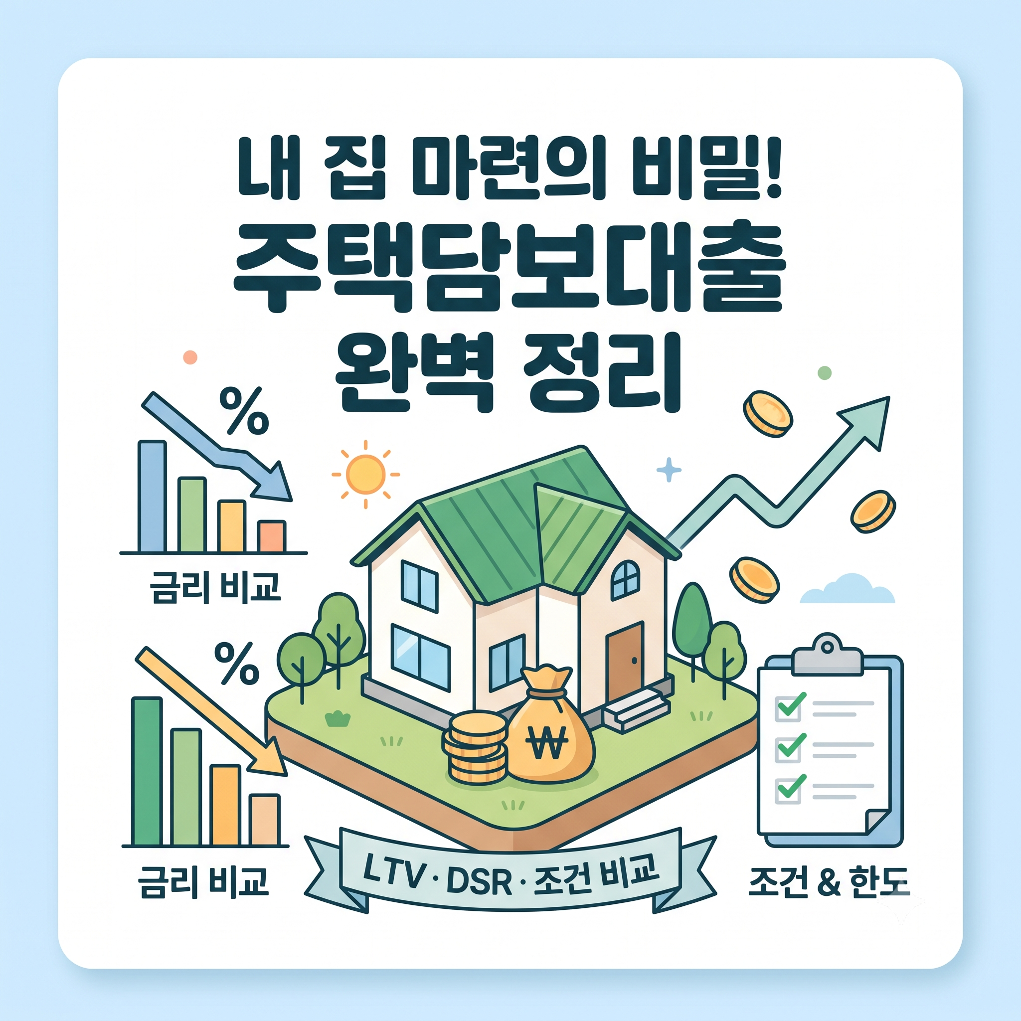내 집 마련의 첫걸음, 주택담보대출 조건부터 한도·금리 비교까지 총정리