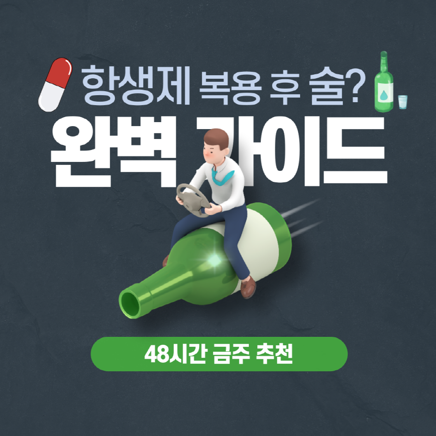 항생제 복용 중 술(음주) 가이드: 48시간 금주