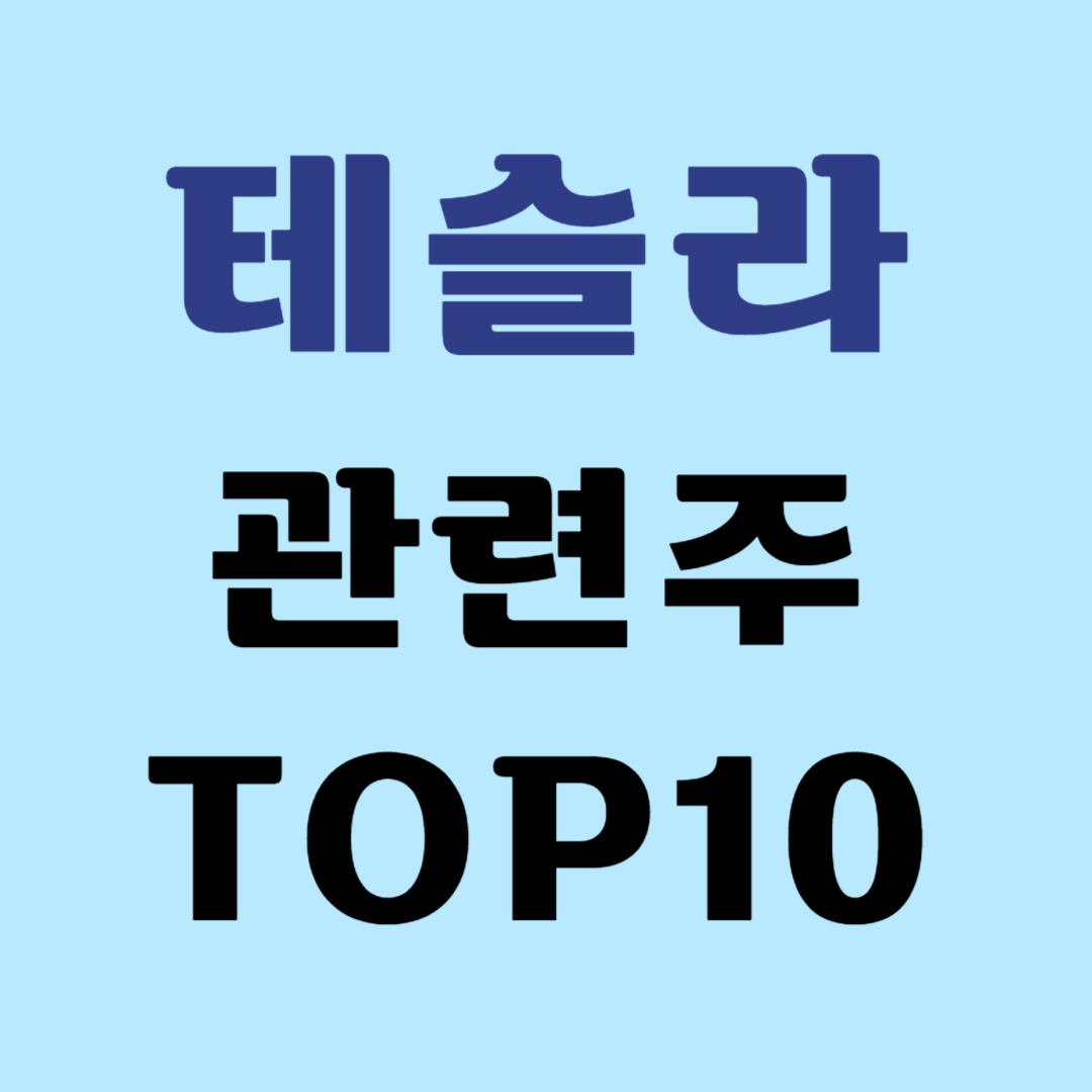 테슬라 관련주 TOP5 전기차 대장주 수혜주