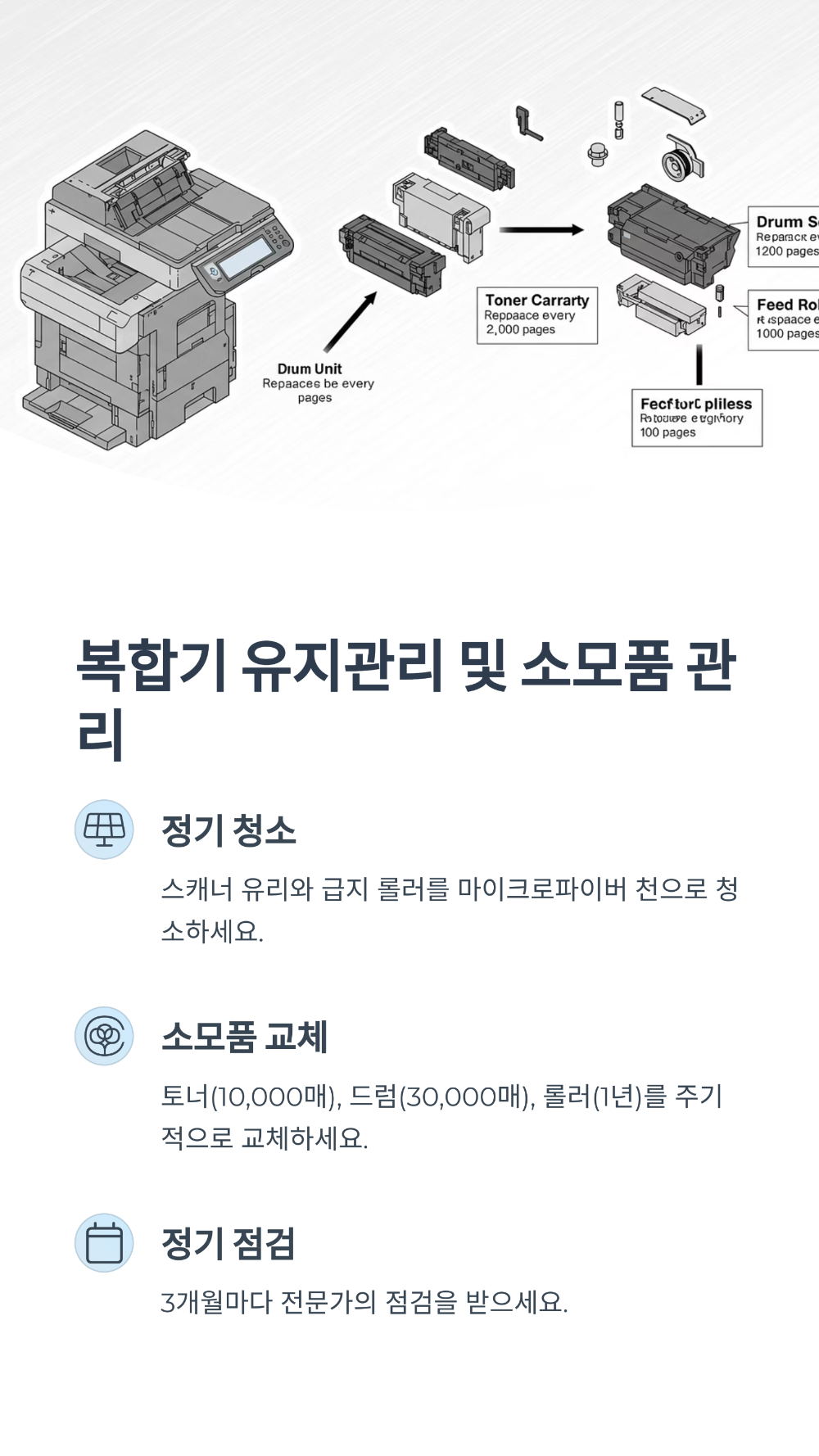 사무용 복합기 유지비 줄이는 관리 꿀팁 10가지 (A/S 비용 아끼는 법)