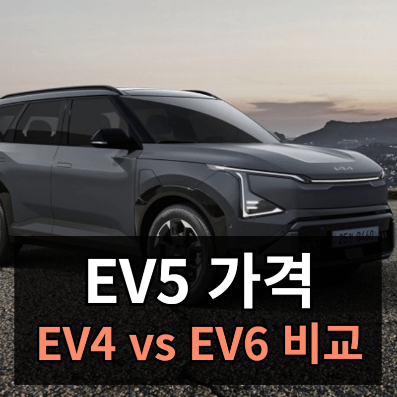 기아 EV5 가격표 분석ㅣEV4 vs EV5 vs EV6 가격 비교