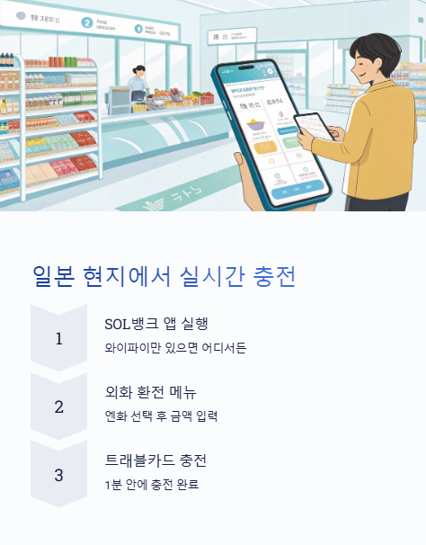 일본 현지에서 실시간 충전
