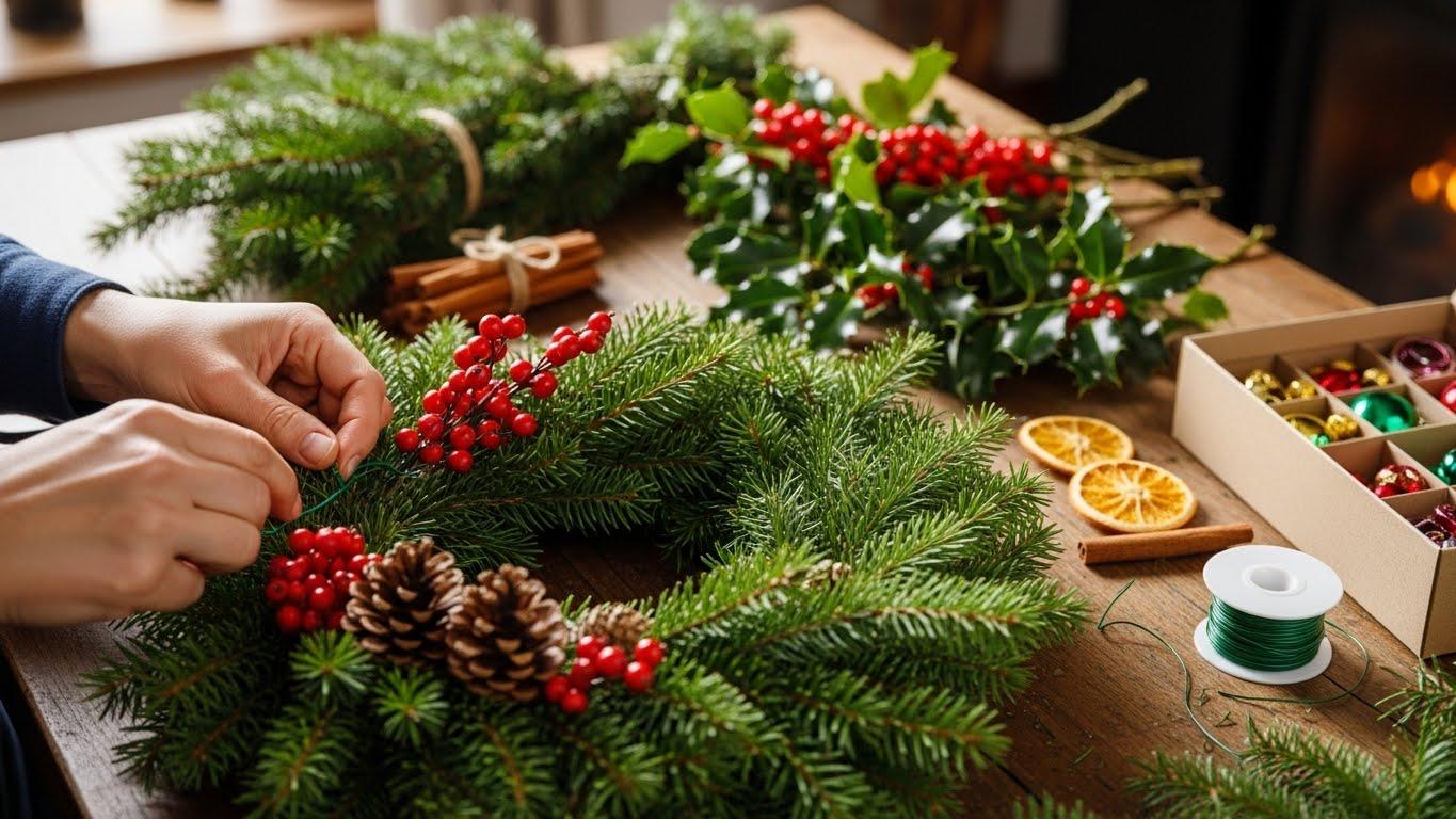 크리스마스 리스 만들기