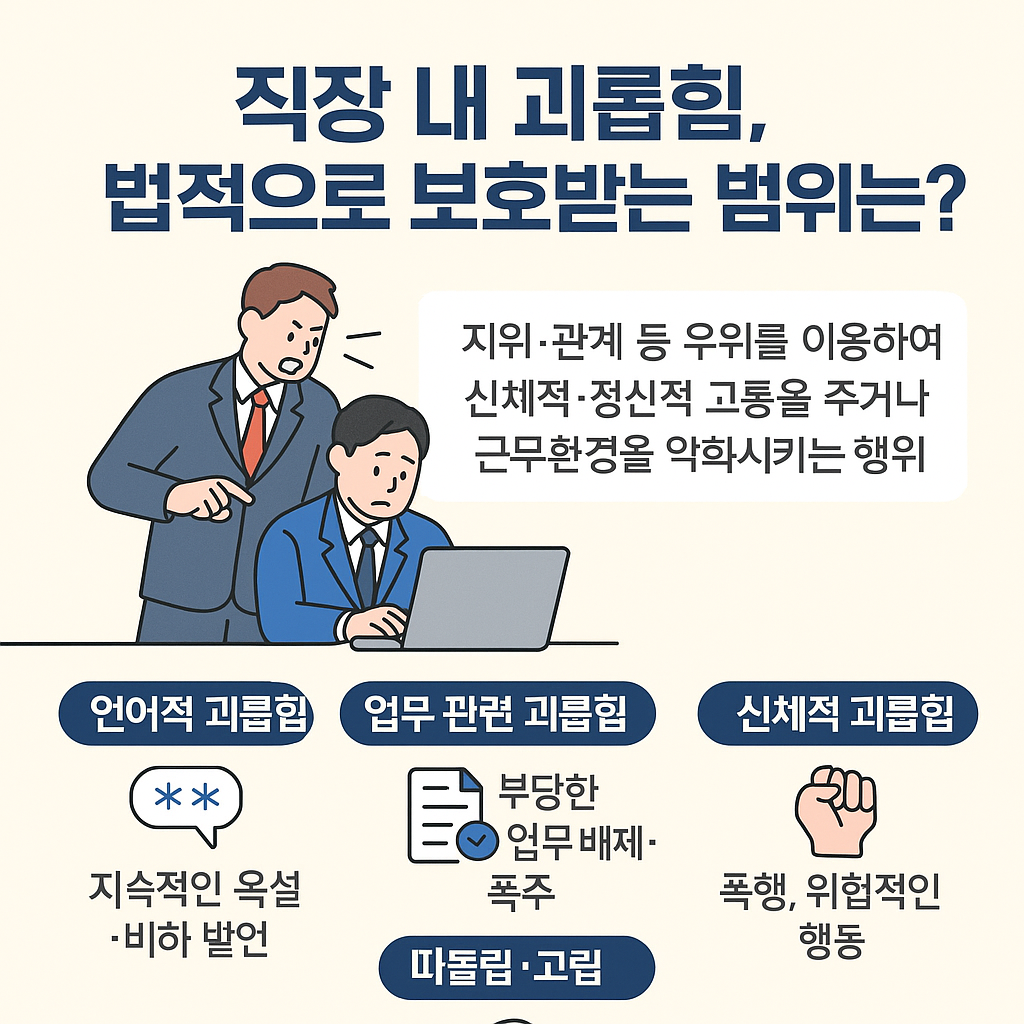 직장 내 괴롭힘, 법적으로 보호받는 범위는?