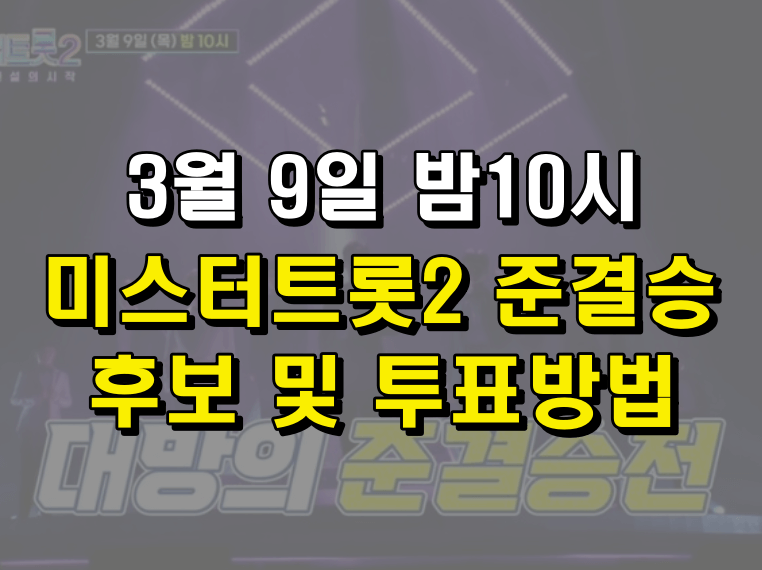 미스터트롯2 참가자들