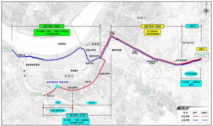 서울시, 송파·강동지역 대형 수도관 24km 교체한다