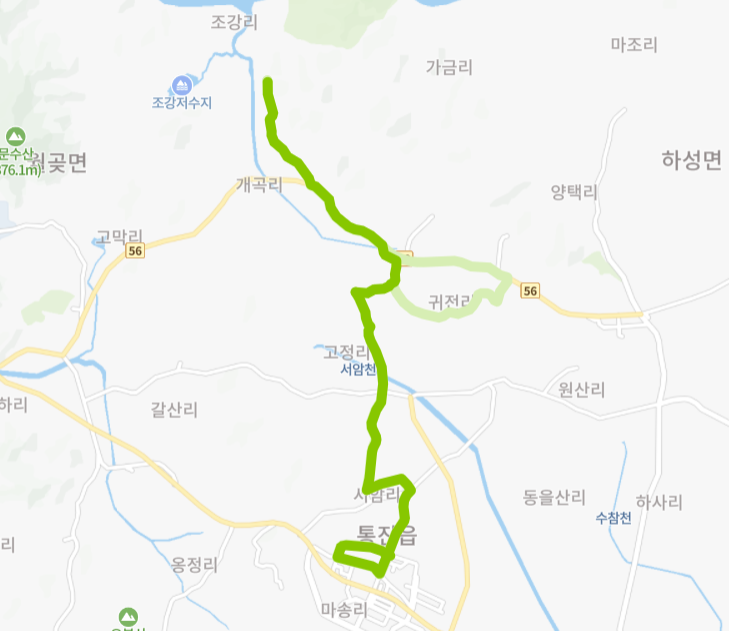 김포-72A(조강2리)번-버스-노선-지도