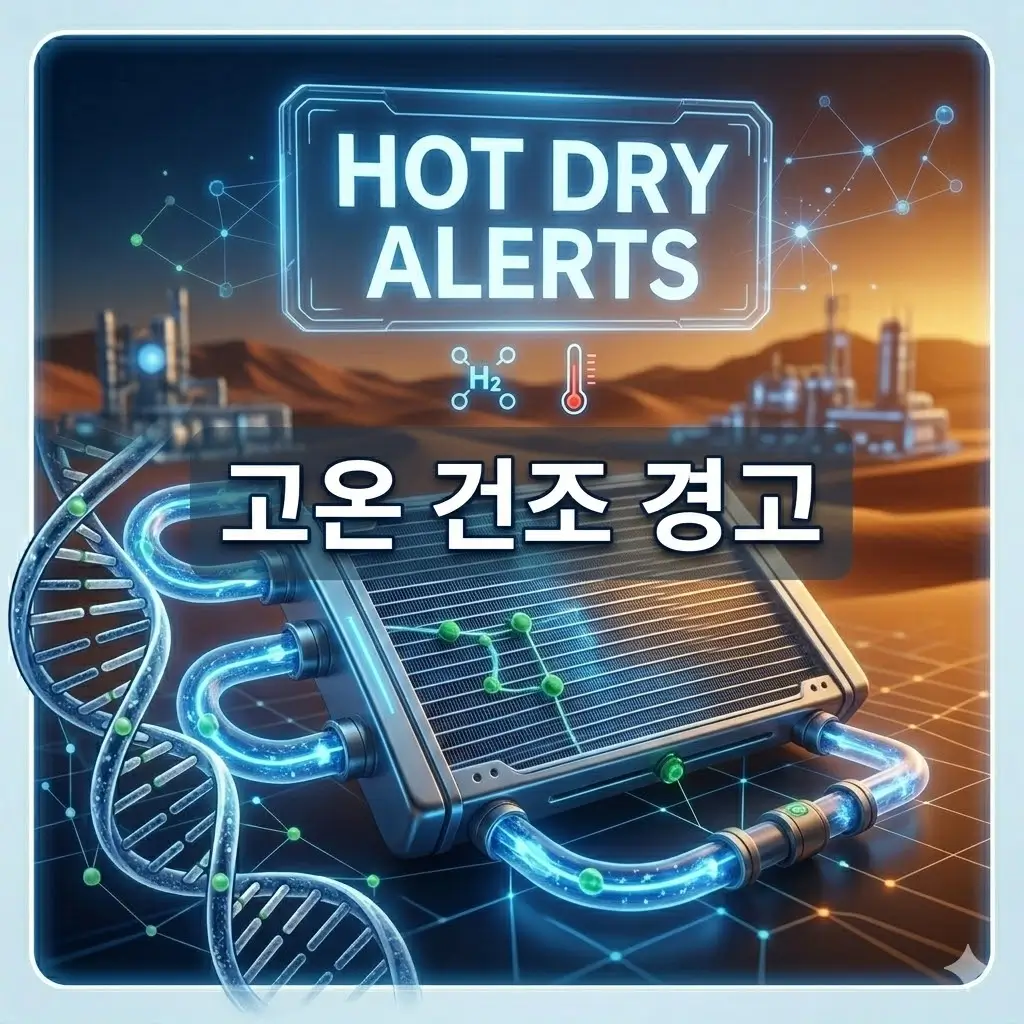 내륙 고온 건조 지역에서 수소 냉각수 소모량이 증가하는 구조