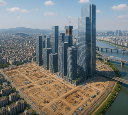 용산정비창 가상 재개발 모습