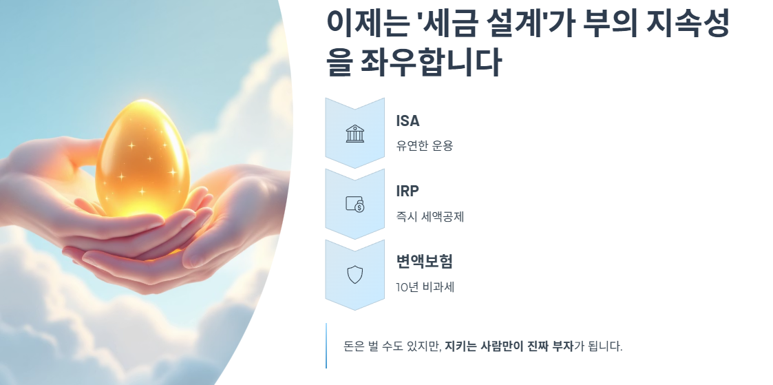 이제는 '세금 설계'가 부의 지속성을 좌우합니다